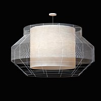 forestier mesh white pendant lamp