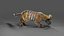 Fur Tiger Cub uzbrojony i animowany w Blenderze