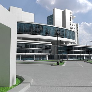 Modern Hospital Complex 3D model