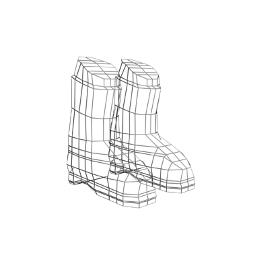 3ds Max Ski Boots