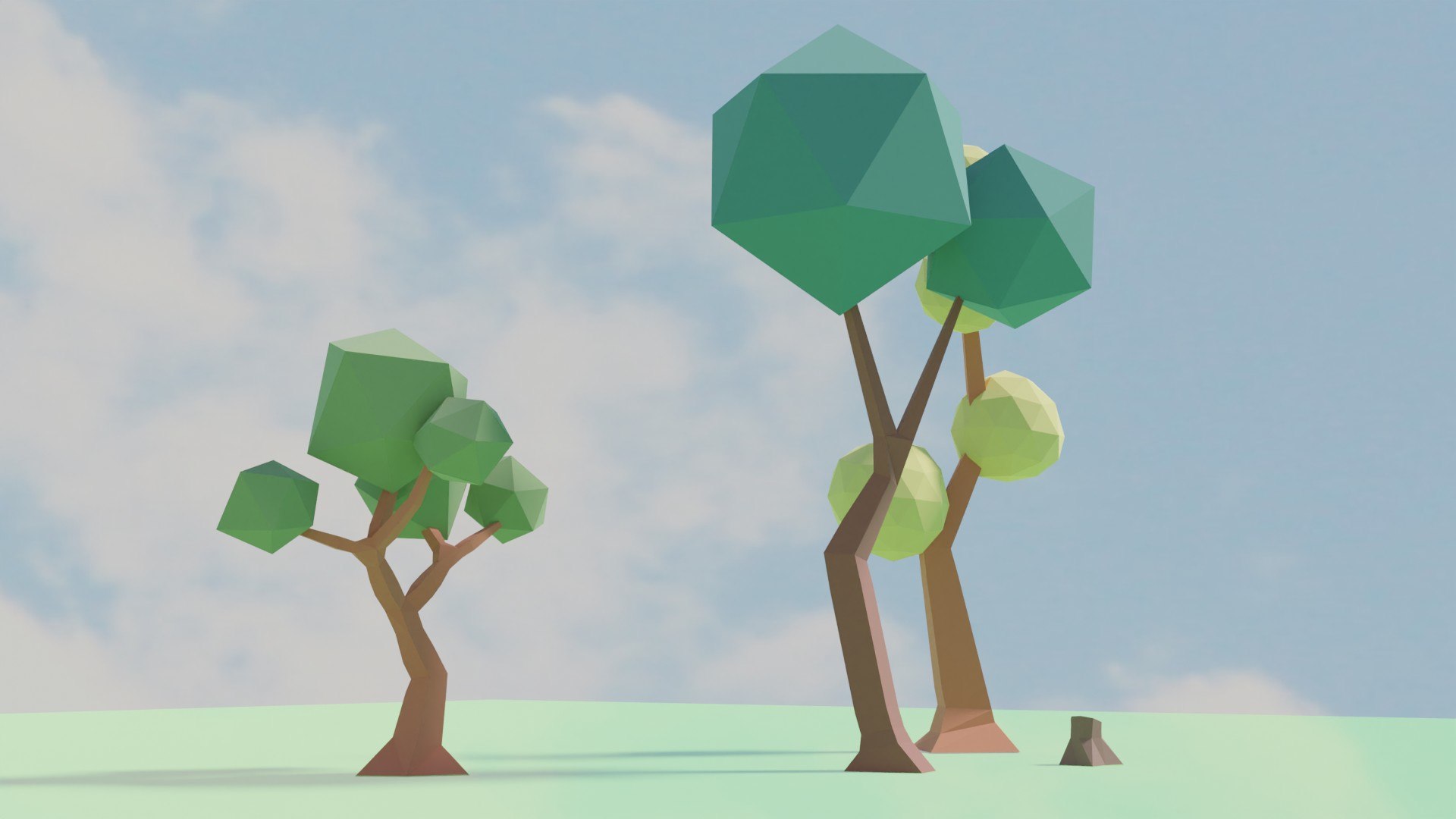 3D Low Poly Trees 01 Model - TurboSquid 2181186