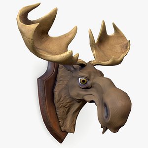 3D ready stylized moose head