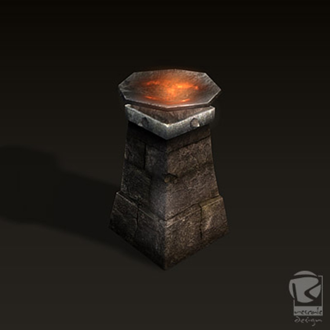 3d model dungeon torch d torchv1