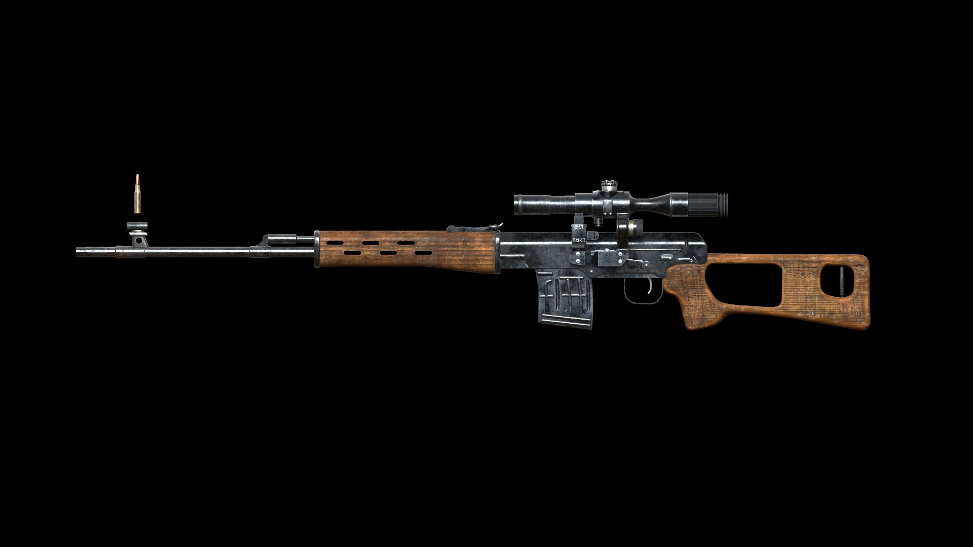 3D Model Sniper Rifle Dragunov Svd - TurboSquid 2004964