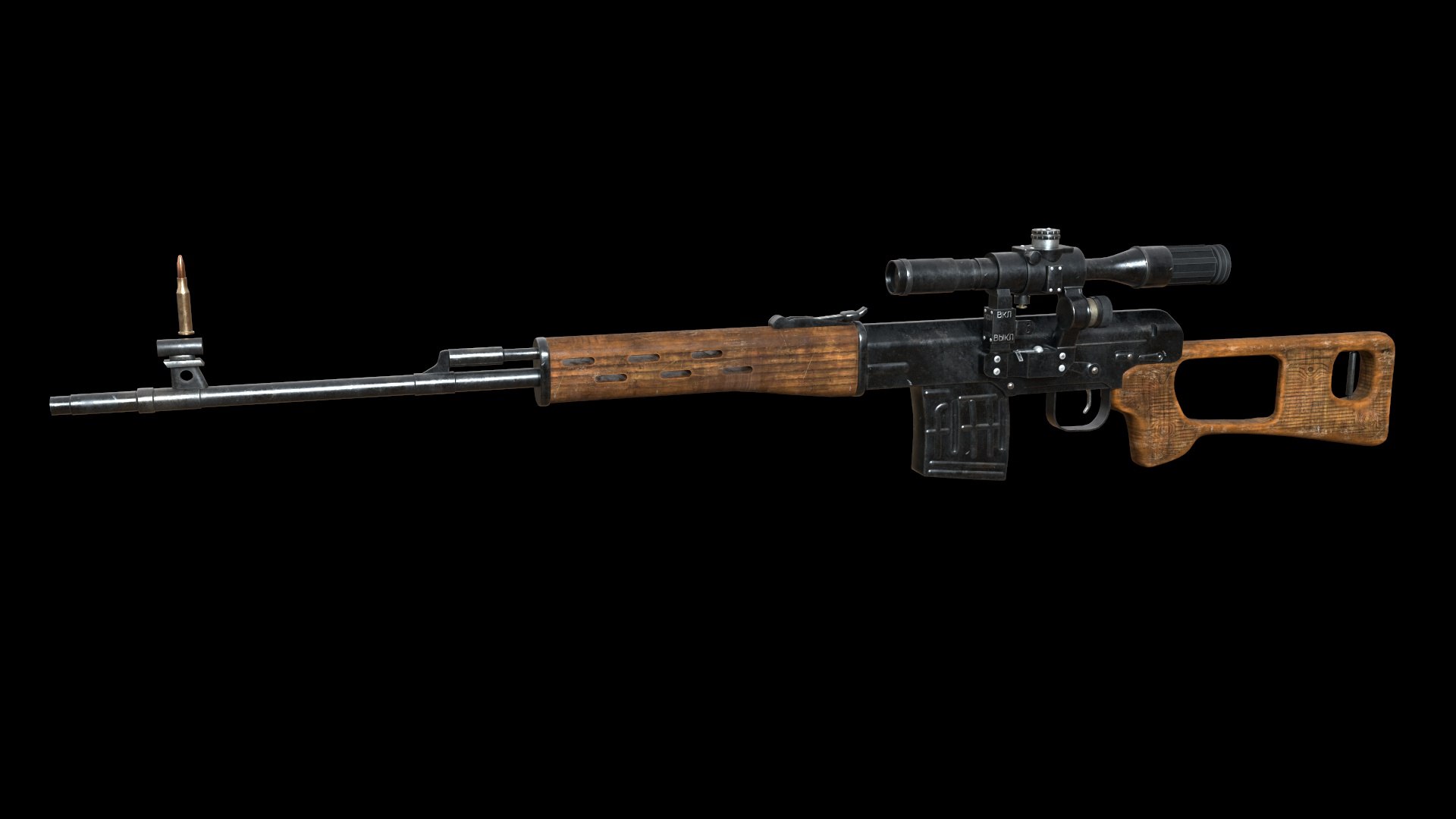 3D Model Sniper Rifle Dragunov Svd - TurboSquid 2004964