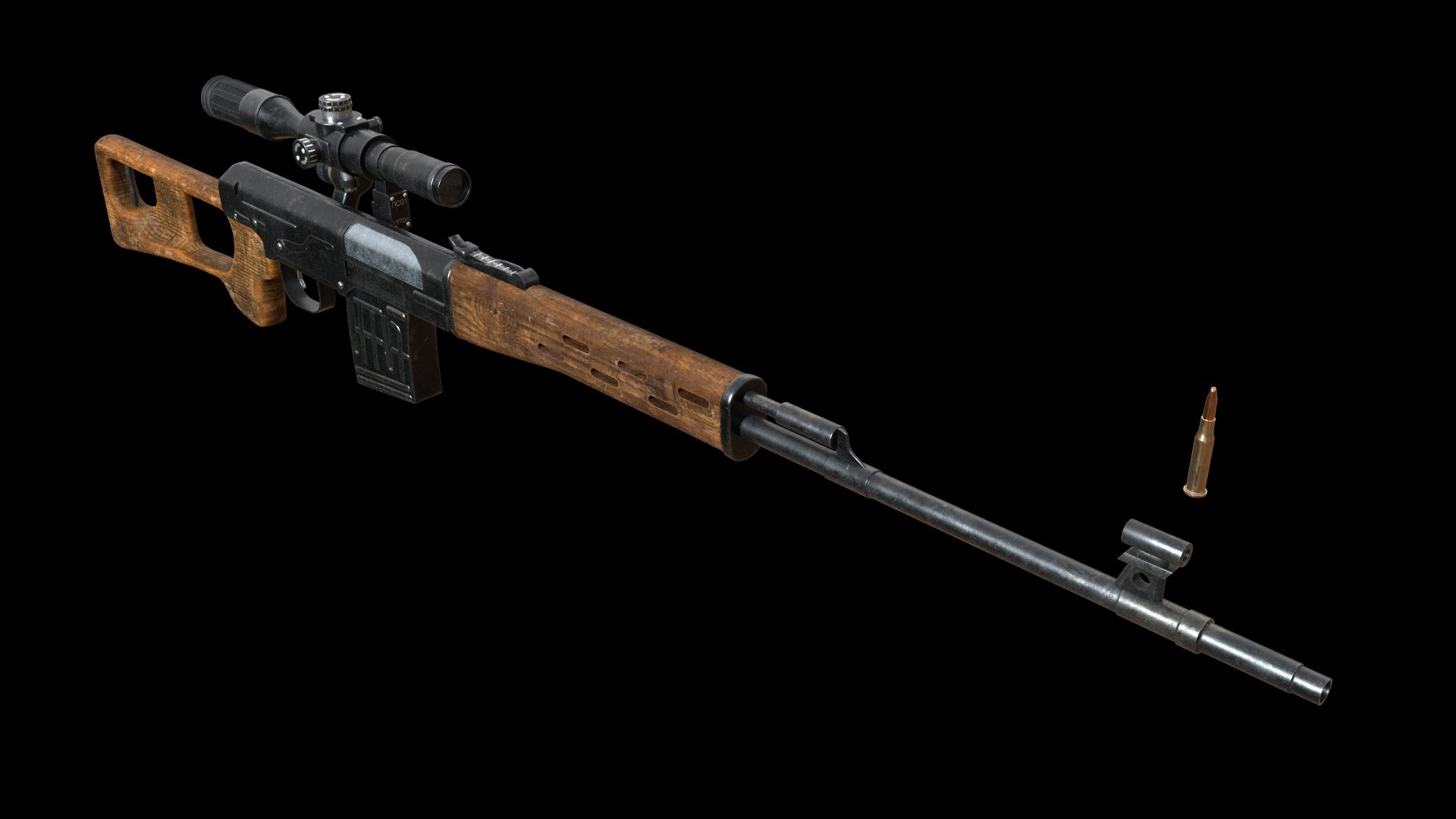 3D Model Sniper Rifle Dragunov Svd - TurboSquid 2004964