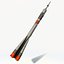 SOYUZ rocket carrier low poly