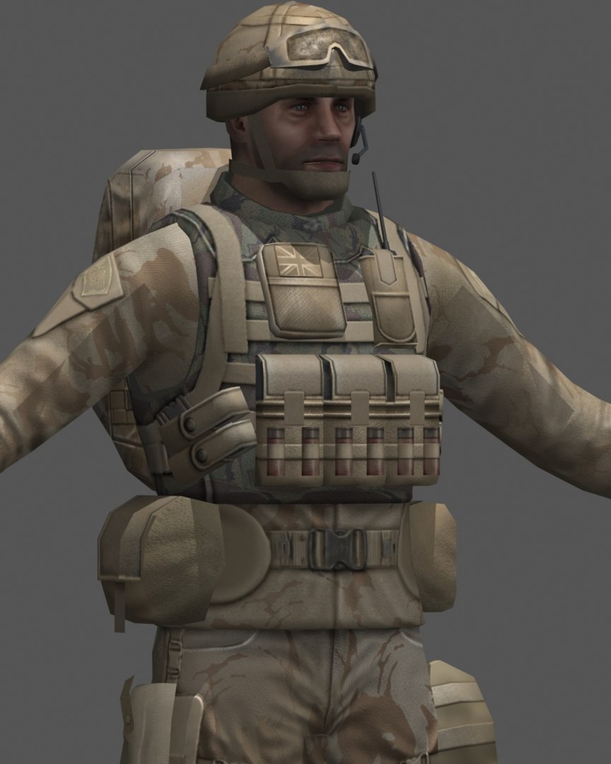 british soldier 3d max