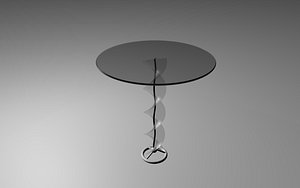 modern glass table 3d model
