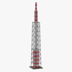 3D Industrial Site Tower model