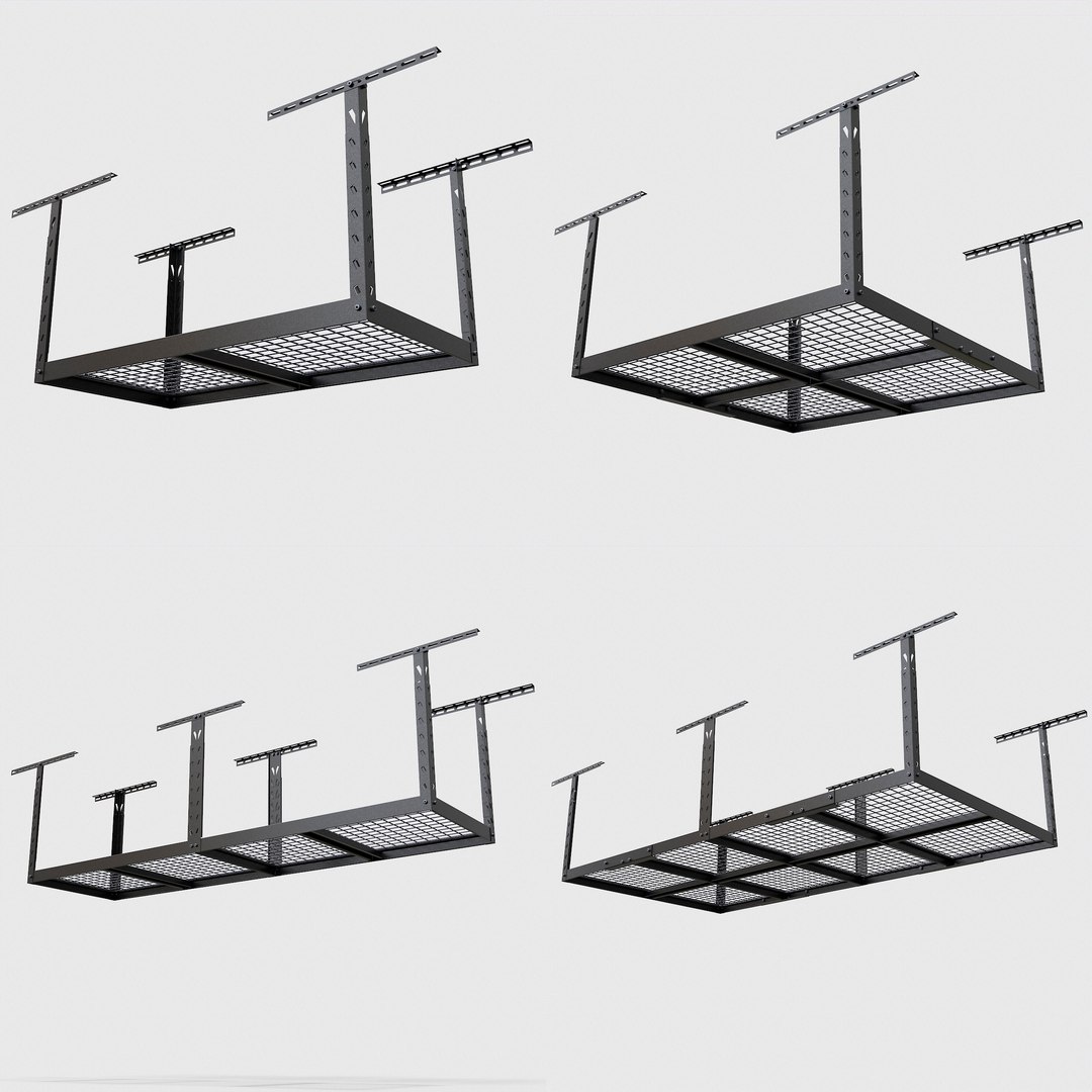 1 Overhead Storage Racks 4 in 1 Pack 3D - TurboSquid 2054194