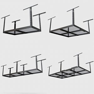 1 Overhead Storage Racks 4 in 1 Pack 3D