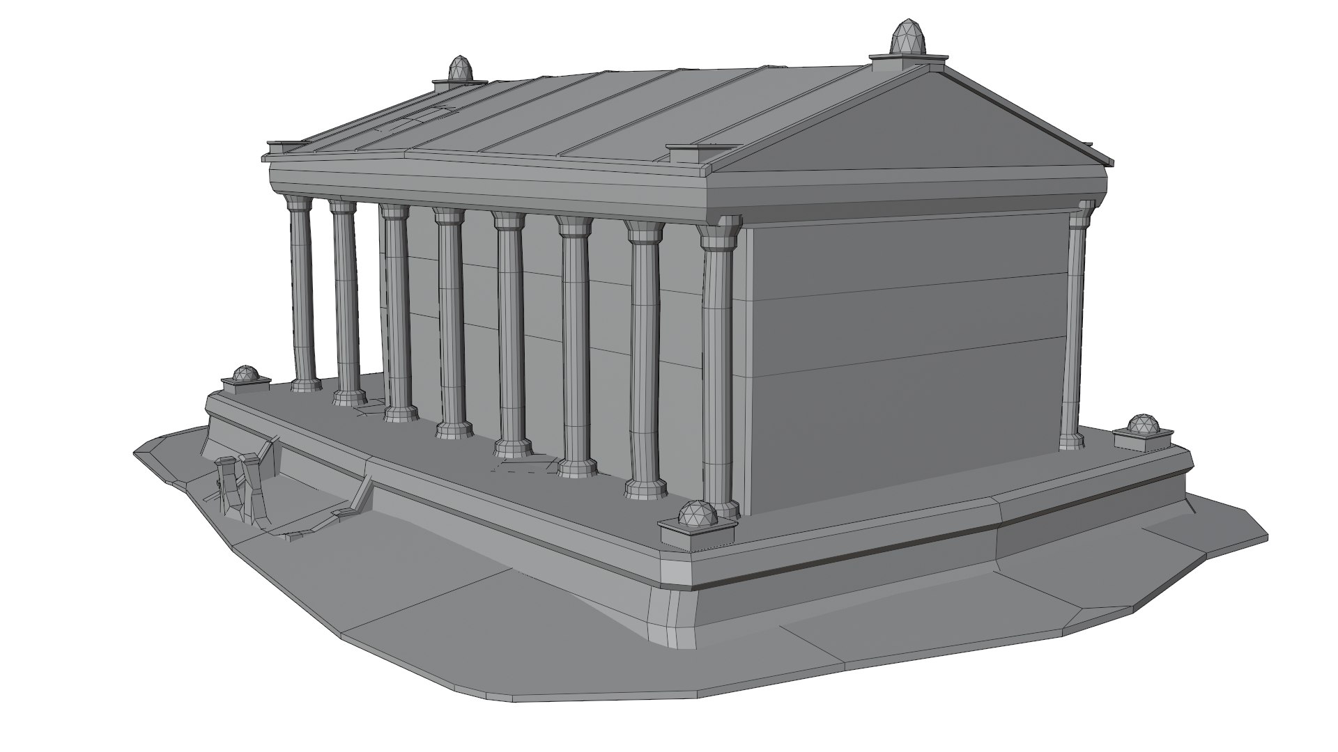 3D Model - Roman Building - TurboSquid 1599953