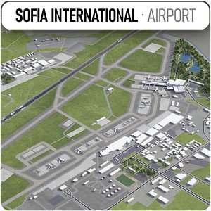 3D sofia international airport -