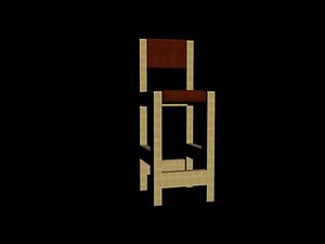 free chair stool 3d model