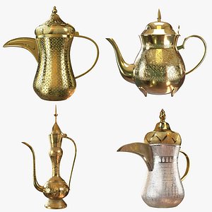 Arabic pots collection 3D model