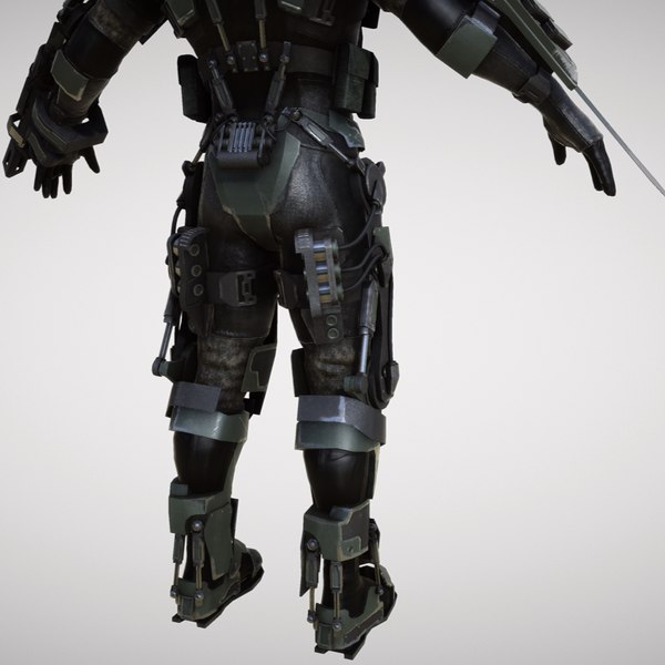 Soldier Exoskeleton Pbr 3d Fbx