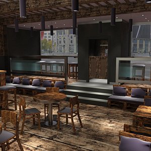 Beer music pub 3D model