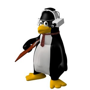 penguin cartoon 3d model
