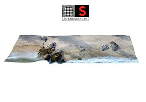 3D real beach 16k