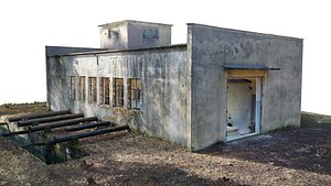 Old abandoned pumping station  factory