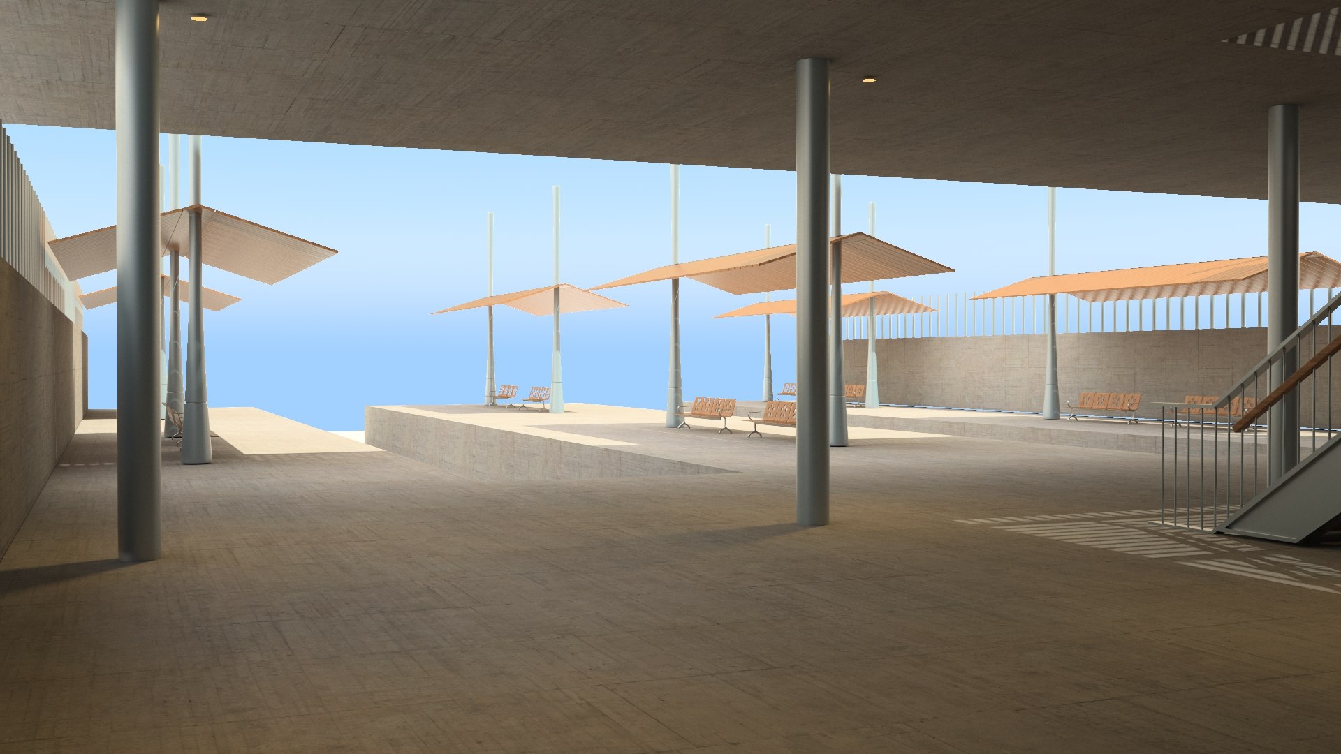 Rail Station Interior Design 3D - TurboSquid 2044554