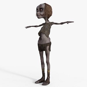 Zombie Granny Rigged 3D model