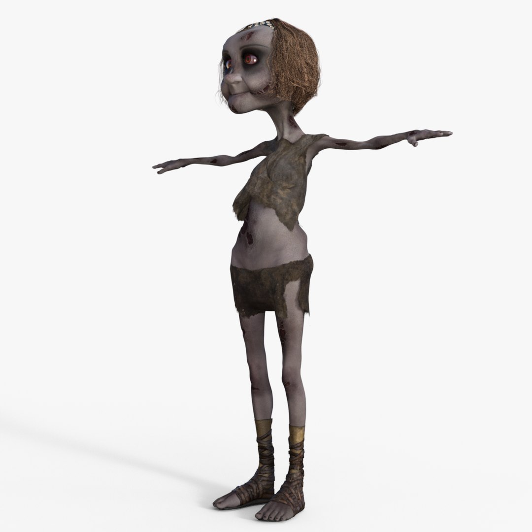 Zombie Granny Rigged 3D Model TurboSquid 2216923