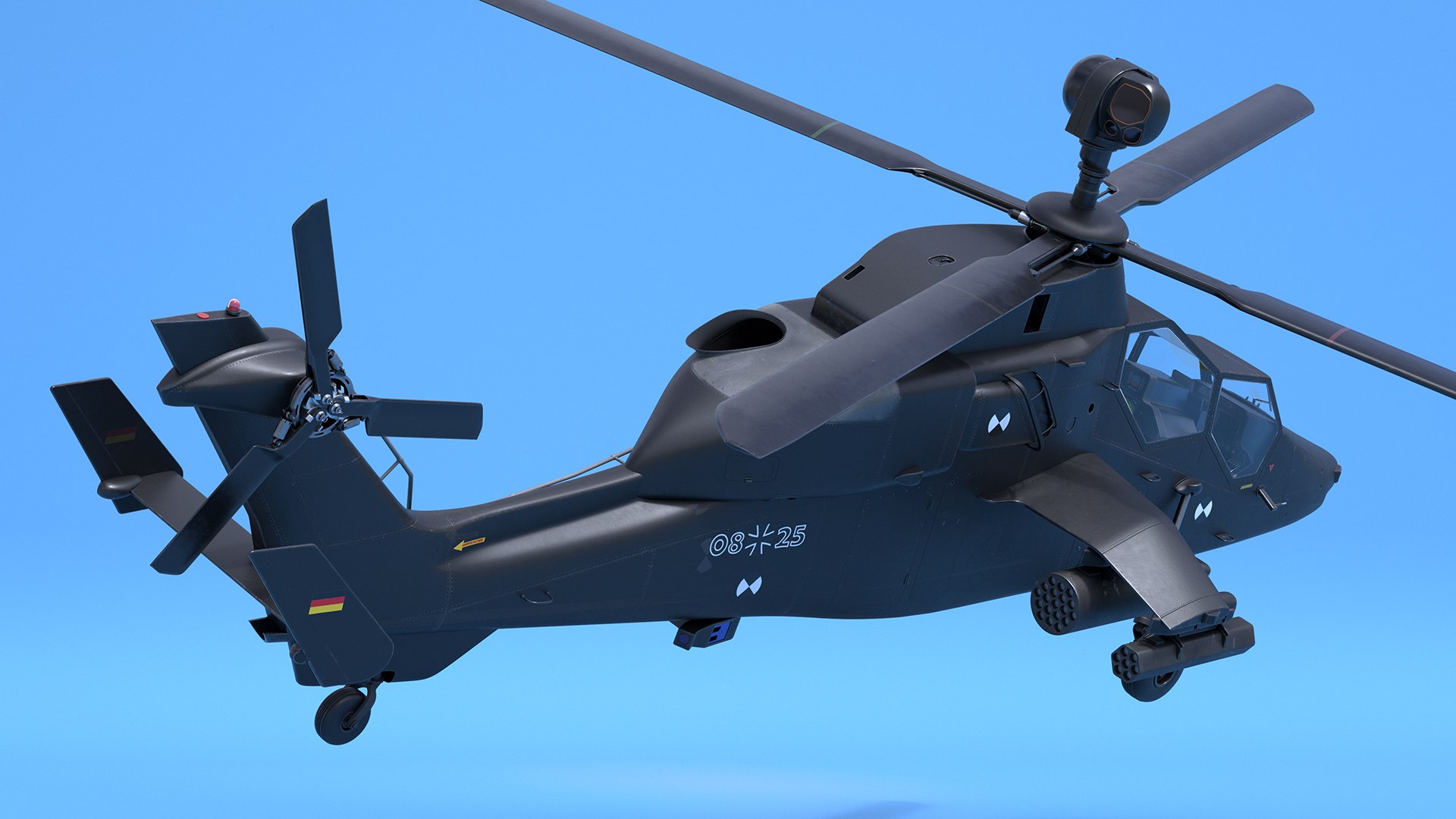 Eurocopter Tiger EC665 Black Rigged 3D model https://p.turbosquid.com/ts-thumb/zS/Flm2Zf/Km/eurocoptertigerec665blackrigged3dmodel013/jpg/1725529530/1920x1080/fit_q87/ed85003de59de34412355510f9acfdca51b827aa/eurocoptertigerec665blackrigged3dmodel013.jpg