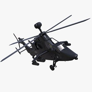 Eurocopter Tiger EC665 Black Rigged 3D model