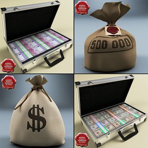 3d money bags v2