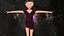 free low poly woman in dress 23