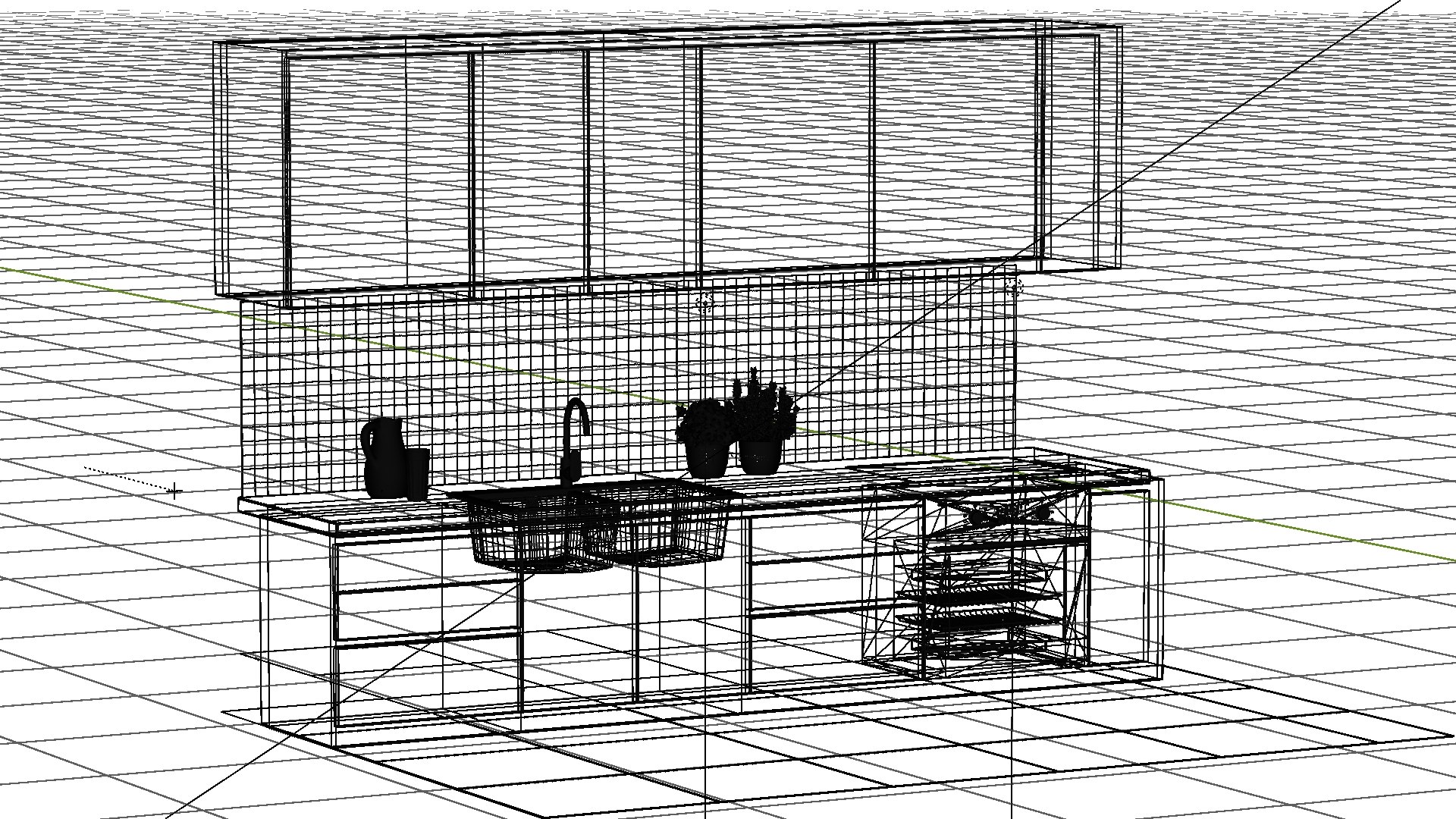 Kitchen Countertops And Cabinets 3D Model - TurboSquid 1919341