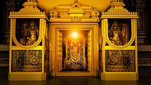 3D god balaji tirupati interior