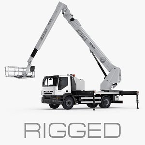 3d truck aerial platform rigged