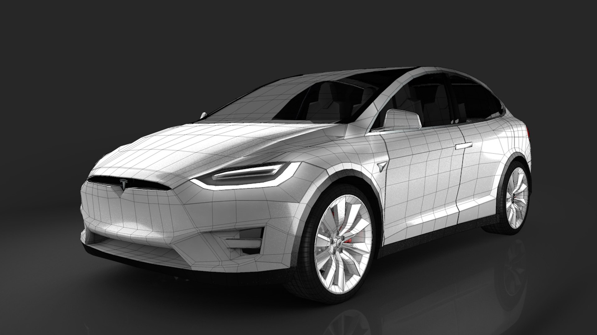 Tesla X Modeled 3D Model TurboSquid 1540371