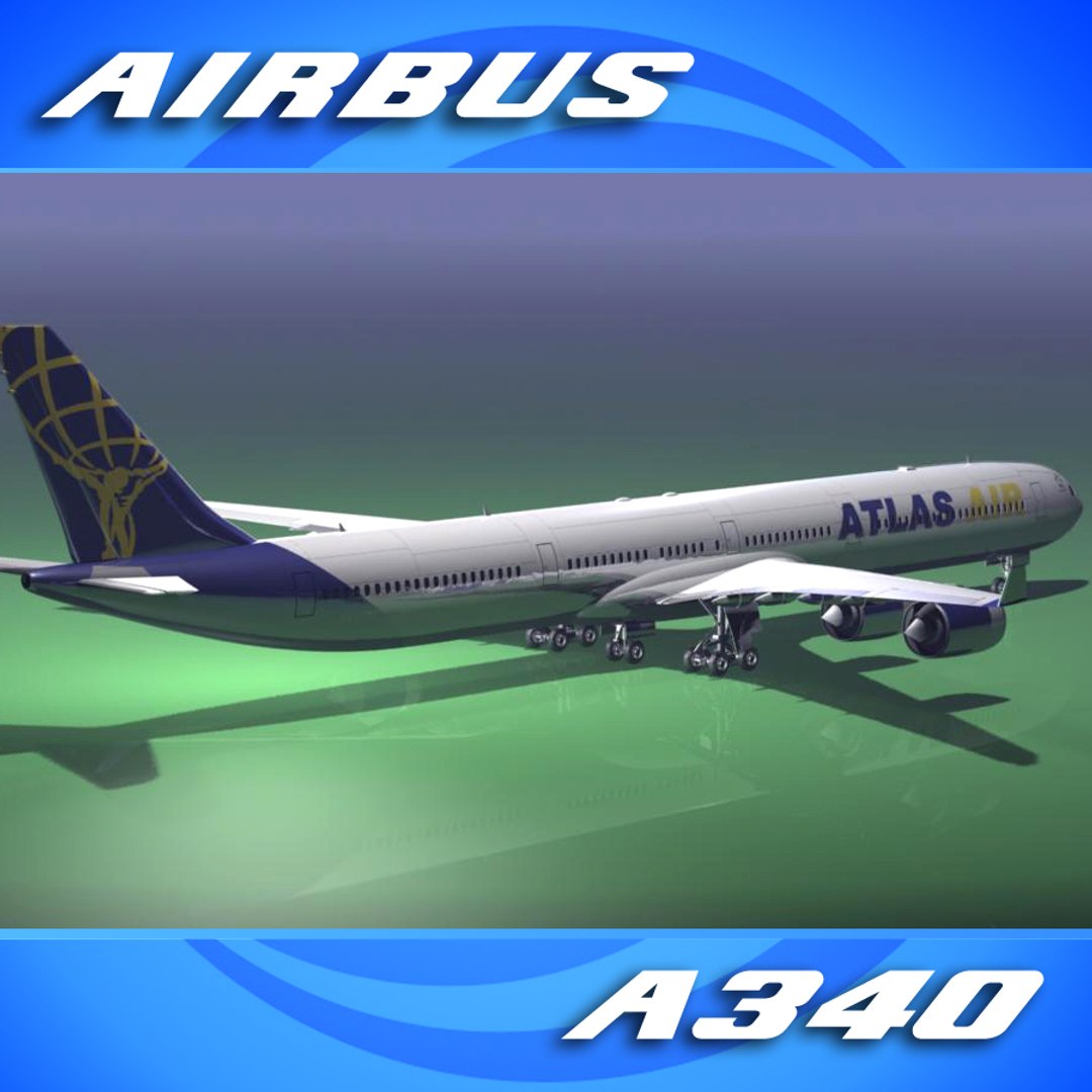 airbus a340-600 a340 3d model