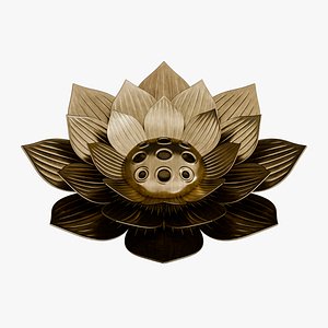 3D Lotus Incense Burner 3D model