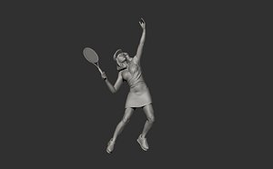 tennis player pose printing model