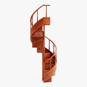 3D library staircase model
