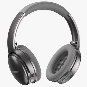 bose headphones silver 3D