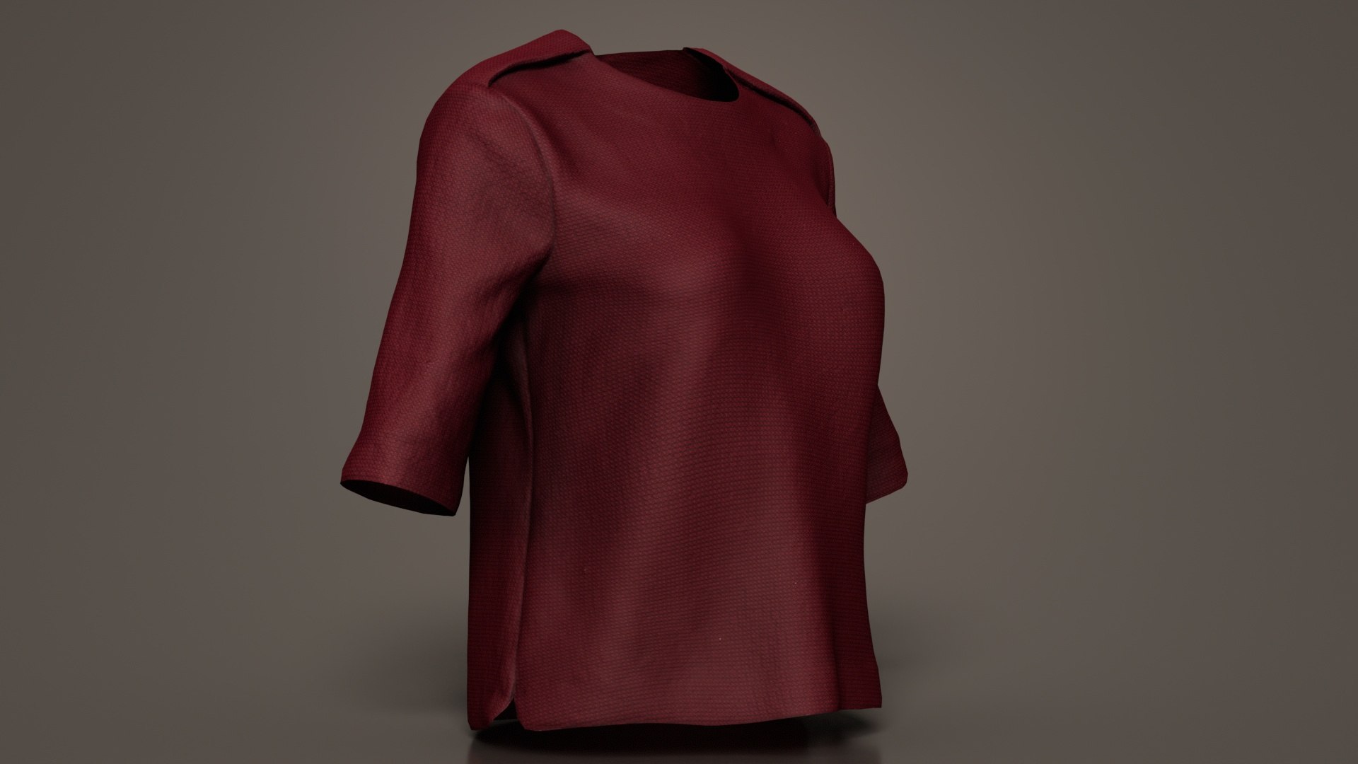 3D Red Zipper Shoulder Pad Top Remastered - TurboSquid 2361783