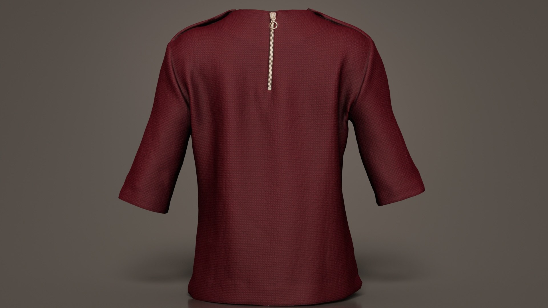 3D Red Zipper Shoulder Pad Top Remastered - TurboSquid 2361783