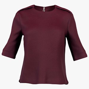Red Zipper Shoulder Pad Top Remastered