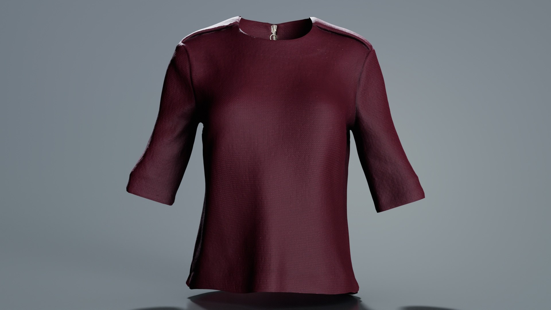 3D Red Zipper Shoulder Pad Top Remastered - TurboSquid 2361783