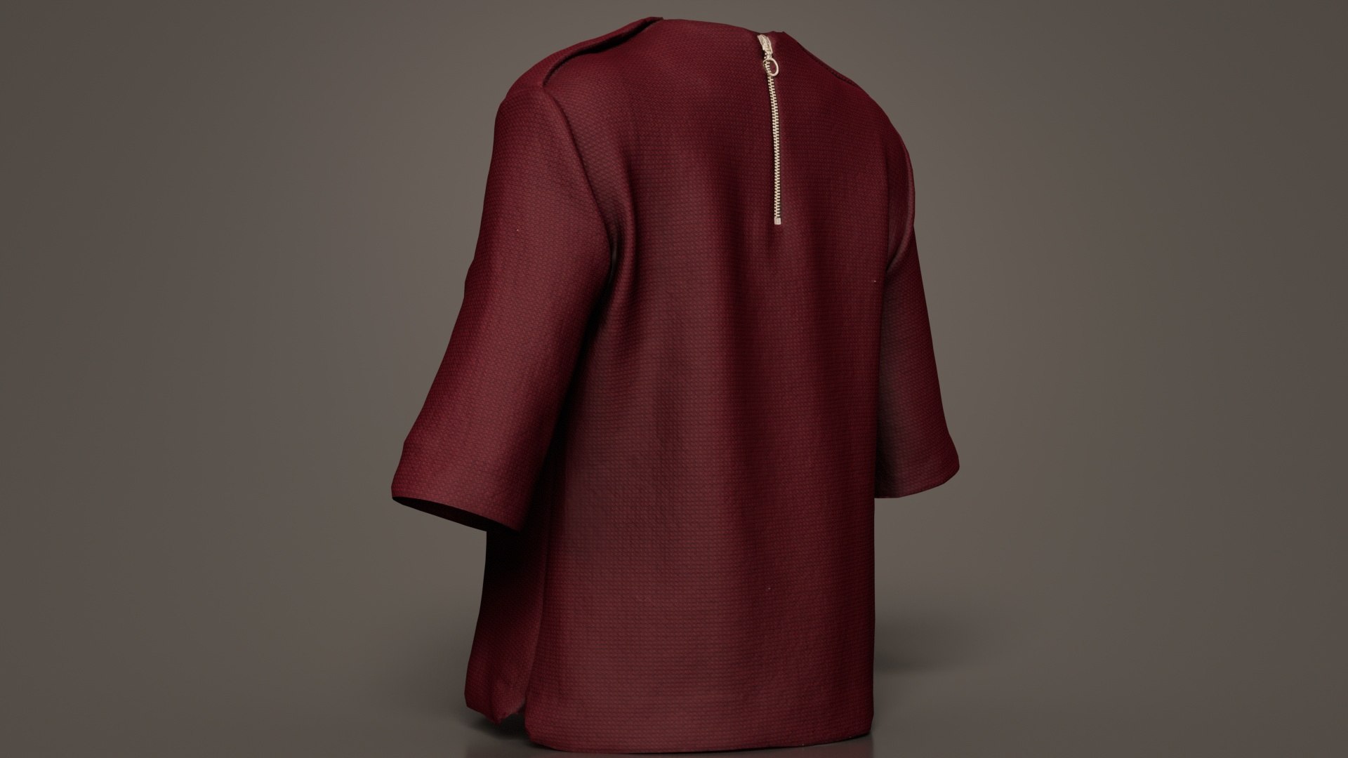 3D Red Zipper Shoulder Pad Top Remastered - TurboSquid 2361783