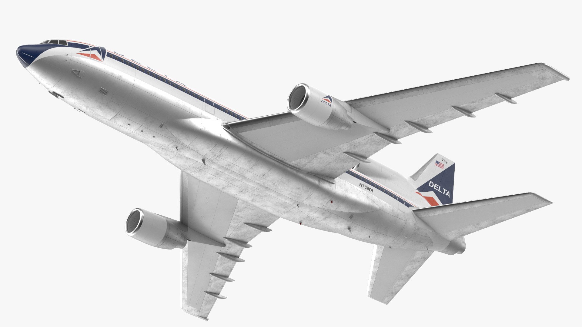 Delta Air Lines Lockheed L-1011 TriStar Flight 3D model preview
