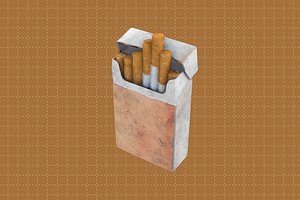 3D Open Cigarette Pack model