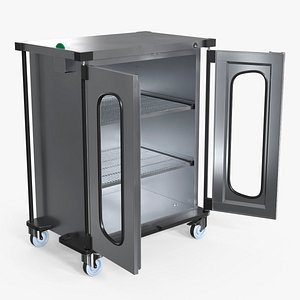 3D Medical Surgical Case Cart on Casters Stainless