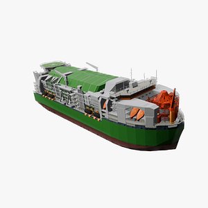 Small FPSO FSRU Ship 145m 60000 m3 3D model